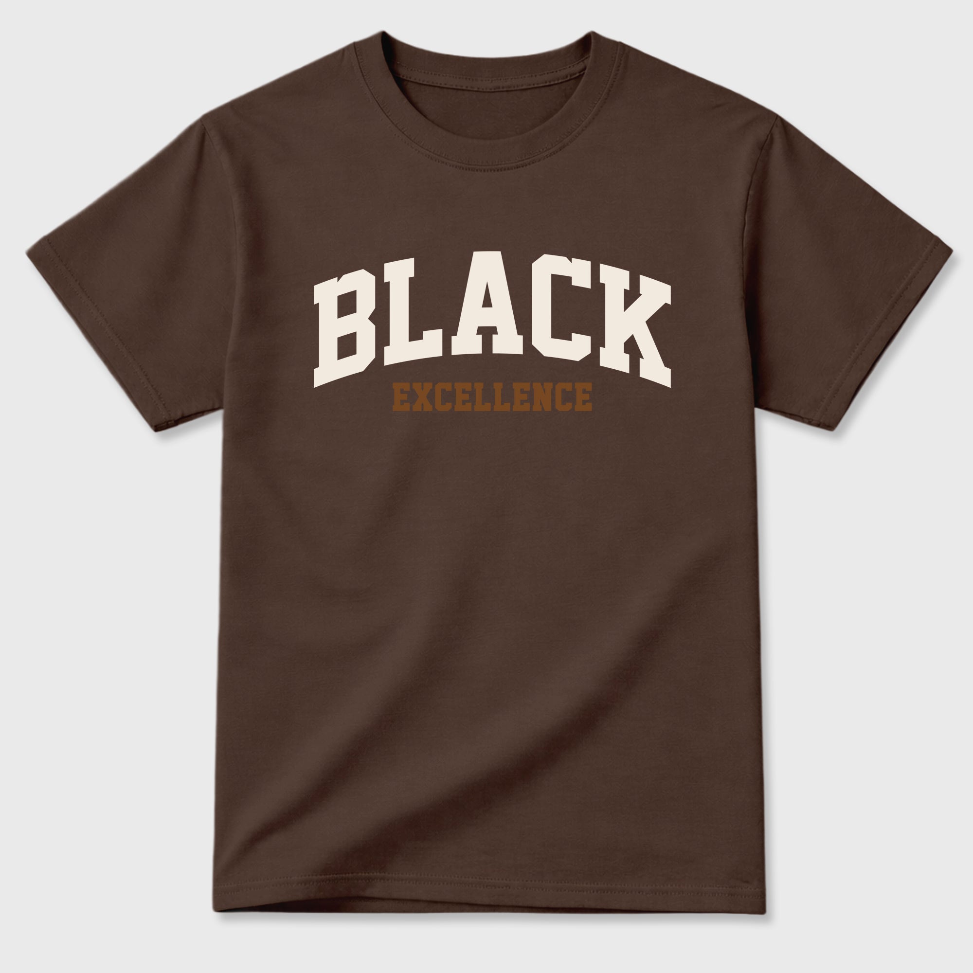 Varsity Black Excellence Graphic T-Shirt featuring original streetwear artwork designed to match the Air Jordan 1 Love Letter. Dark Chocolate 2 Graphic T-Shirt.