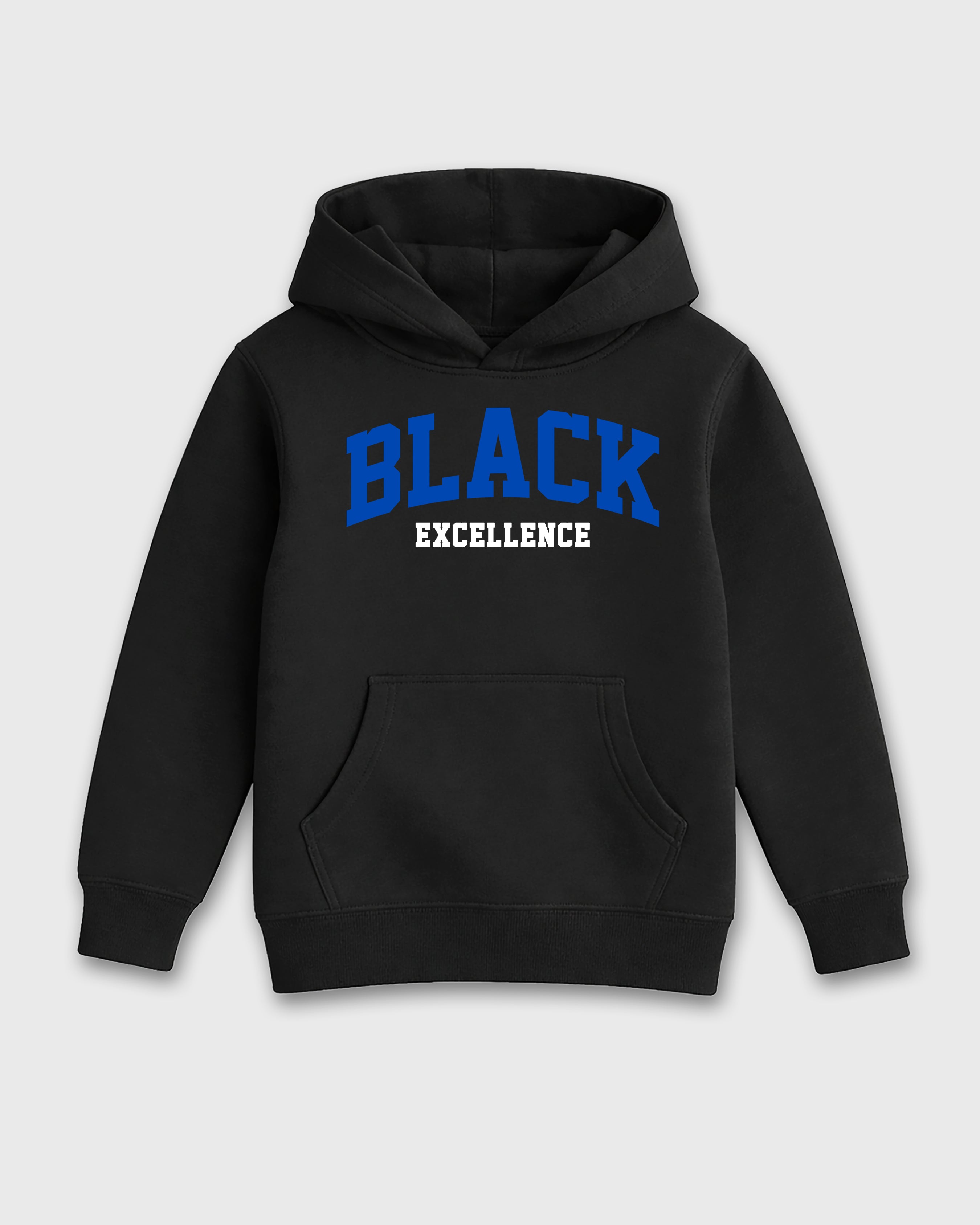 Varsity Black Excellence Baby & Kids Graphic Hoodie featuring original artwork designed to match the Air Jordan 1 Royal. Black 2 Kids Graphic Sweater.