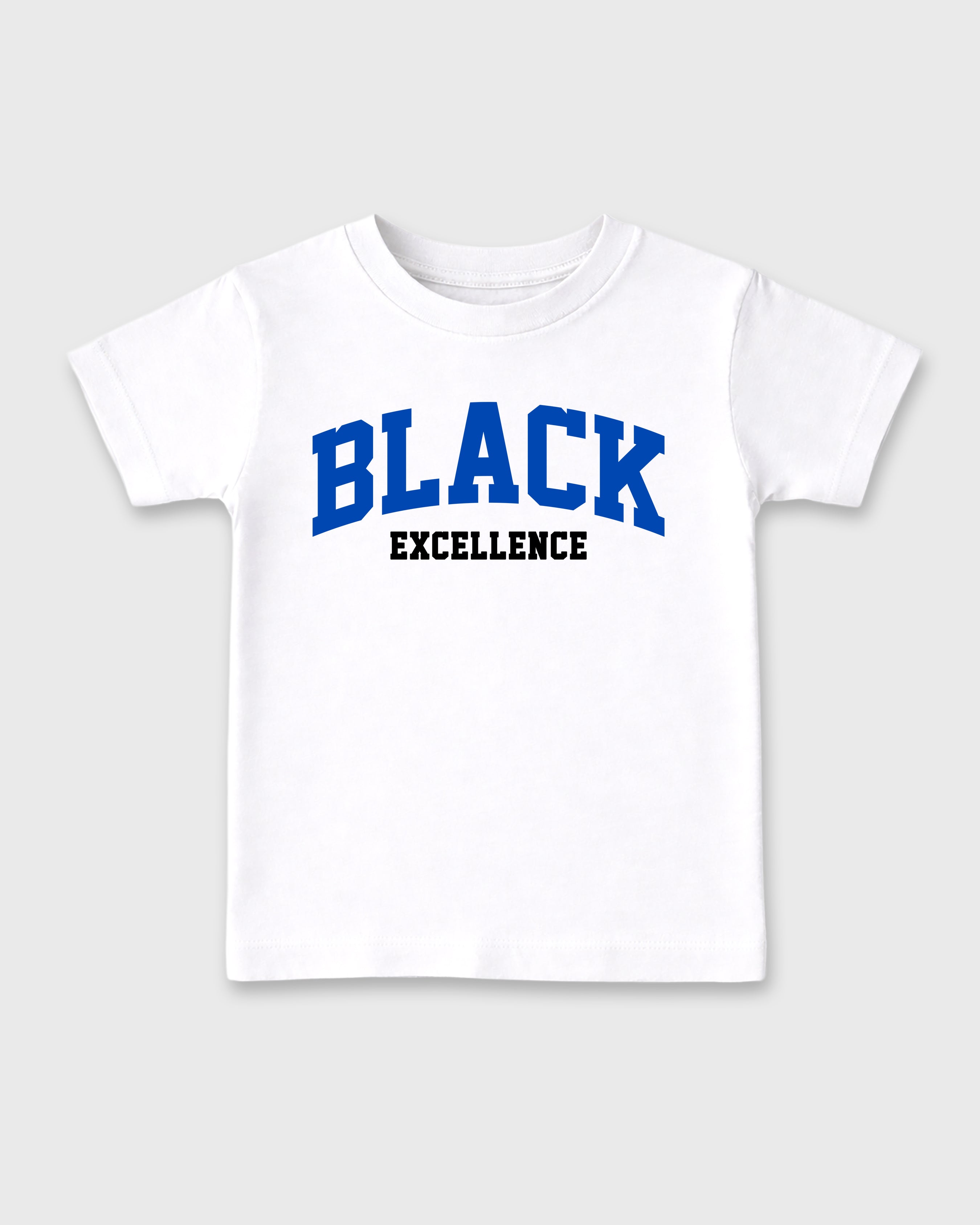 Varsity Black Excellence Baby & Kids Graphic T-Shirt featuring original artwork designed to match the Air Jordan 1 Royal. White 2 Kids Graphic Tee.