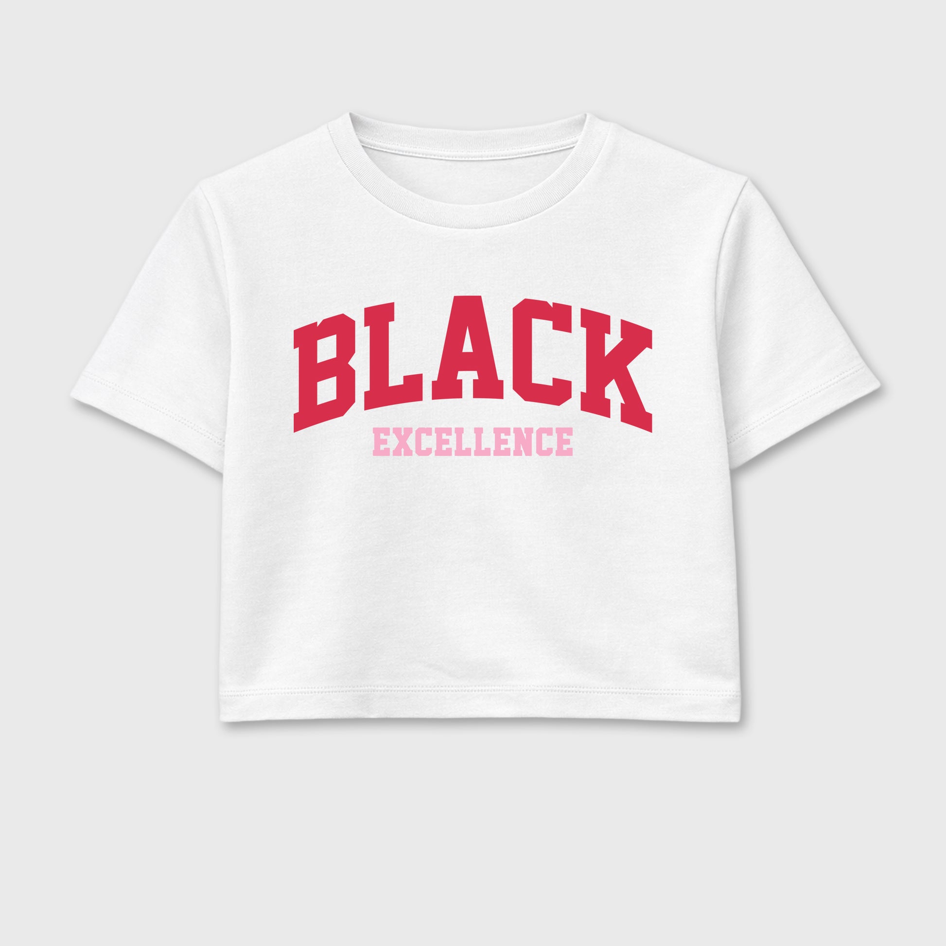 Perfect Sneakerhead Fashion Outfits – Sneaker Tees To Match Air Jordan 1 Low OG x Travis Scott Tropical Pink Shoes – Varsity Black Excellence Graphic Crop Top White 2