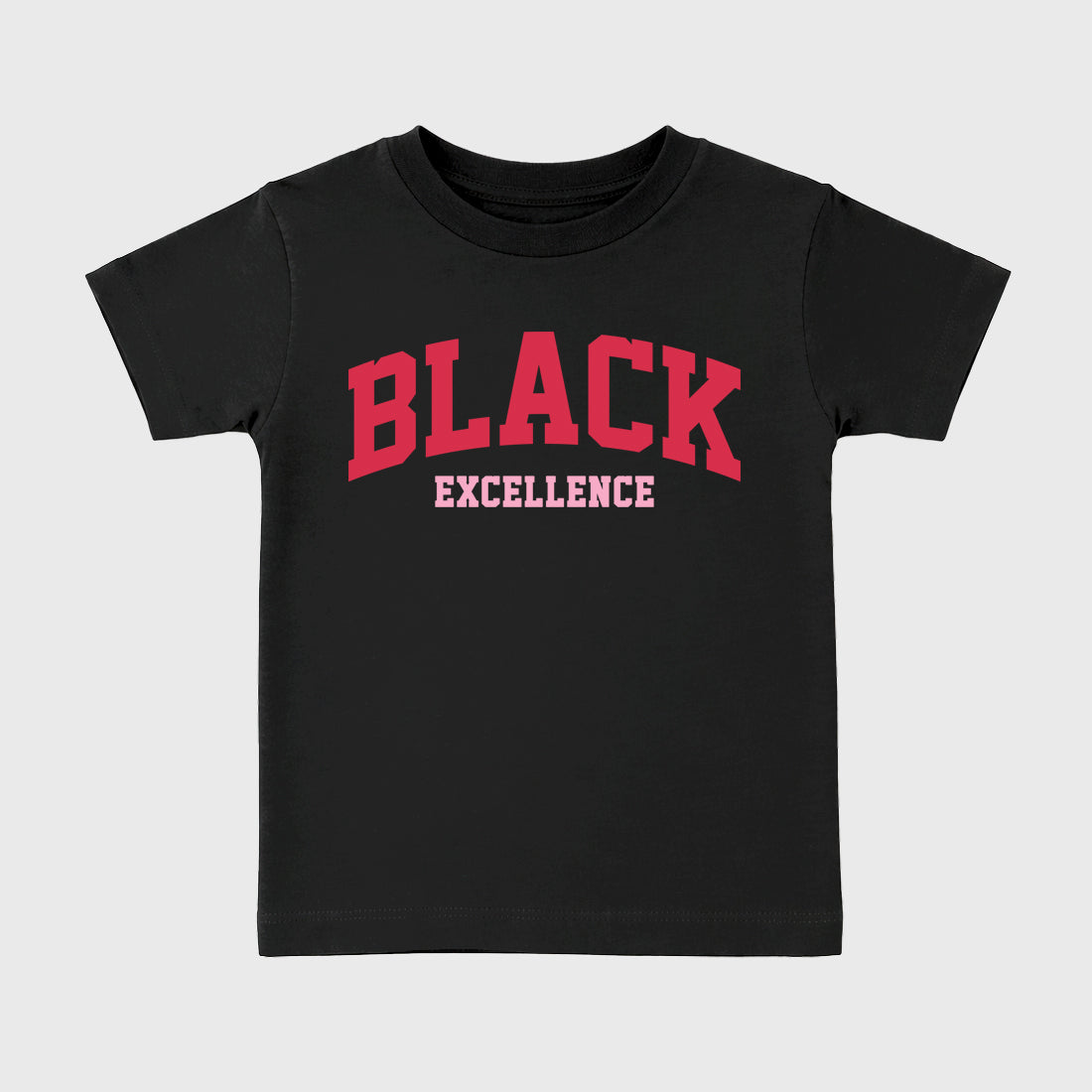 Perfect Sneakerhead Fashion Outfits – Sneaker Tees To Match Air Jordan 1 Low OG x Travis Scott Tropical Pink Shoes – Varsity Black Excellence Kids Graphic T-Shirt Black 2