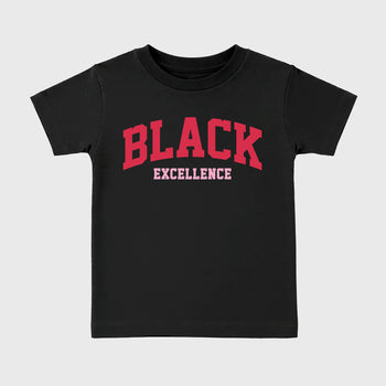 Perfect Sneakerhead Fashion Outfits – Sneaker Tees To Match Air Jordan 1 Low OG x Travis Scott Tropical Pink Shoes – Varsity Black Excellence Kids Graphic T-Shirt Black 2