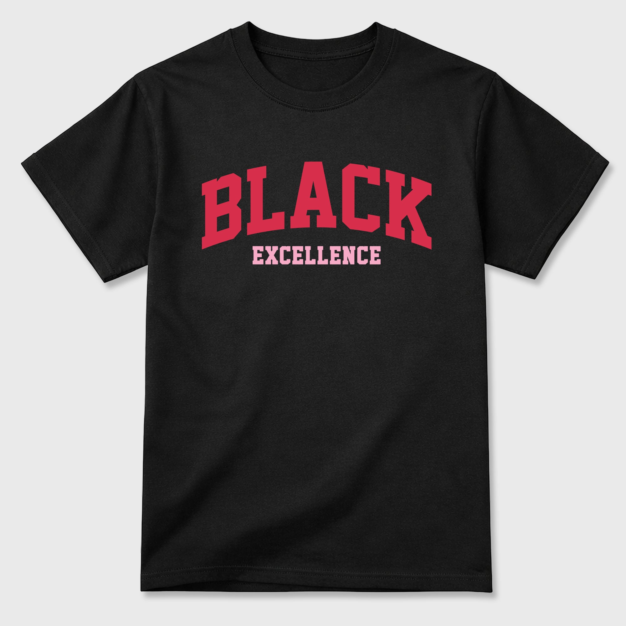 Perfect Sneakerhead Fashion Outfits – Sneaker Tees To Match Air Jordan 1 Low OG x Travis Scott Tropical Pink Shoes – Varsity Black Excellence Graphic Tee Black 2