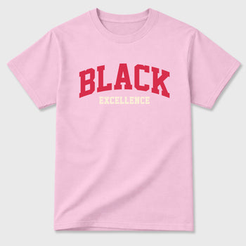 Perfect Sneakerhead Fashion Outfits – Sneaker Tees To Match Air Jordan 1 Low OG x Travis Scott Tropical Pink Shoes – Varsity Black Excellence Graphic Tee Pink 2