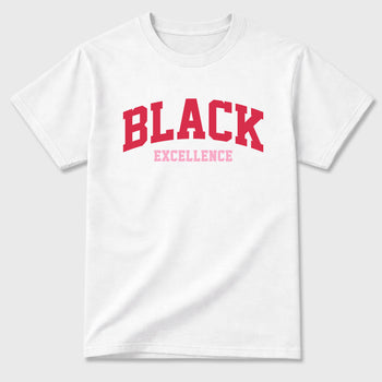 Perfect Sneakerhead Fashion Outfits – Sneaker Tees To Match Air Jordan 1 Low OG x Travis Scott Tropical Pink Shoes – Varsity Black Excellence Graphic Tee White 2