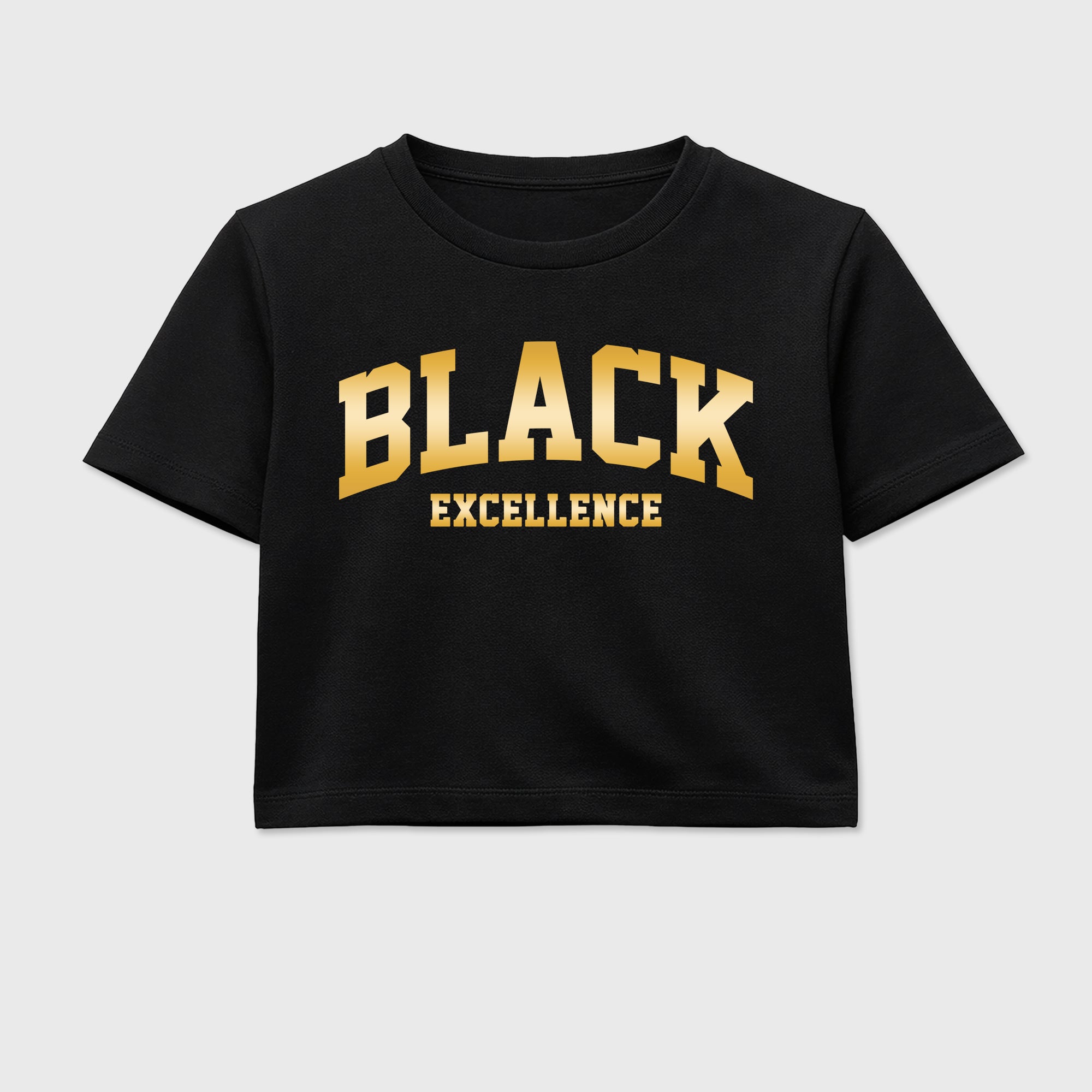 Sneaker match tees – Sneaker Tees To Match Air Jordan 11 Mother's Day Shoes – Varsity Black Excellence Crop T-Shirt Black 2