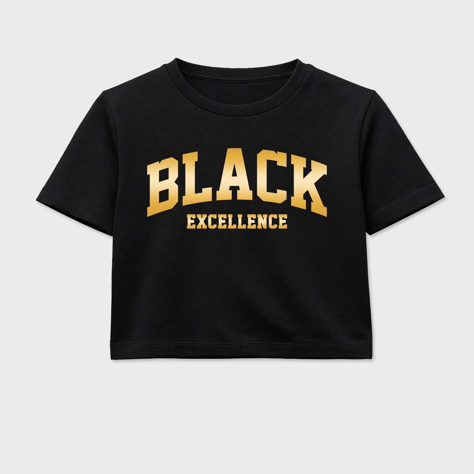 Sneaker match tees – Sneaker Tees To Match Air Jordan 11 Mother's Day Shoes – Varsity Black Excellence Crop T-Shirt Black 2