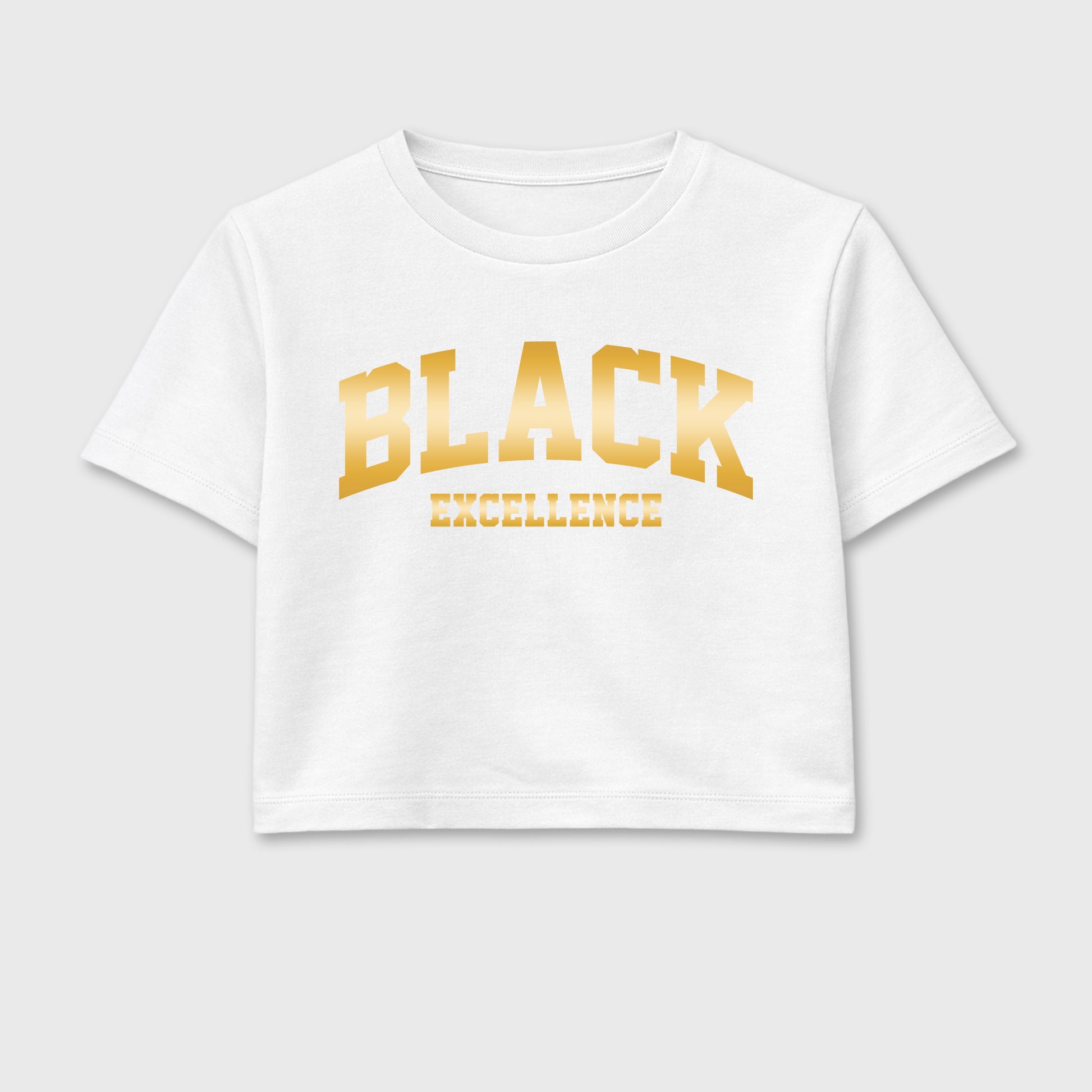 Sneaker match tees – Sneaker Tees To Match Air Jordan 11 Mother's Day Shoes – Varsity Black Excellence Crop T-Shirt White 2
