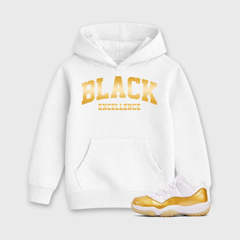 Sneaker match tees – Sneaker Tees To Match Air Jordan 11 Mother's Day Shoes – Varsity Black Excellence Kids T-Shirt White 1
