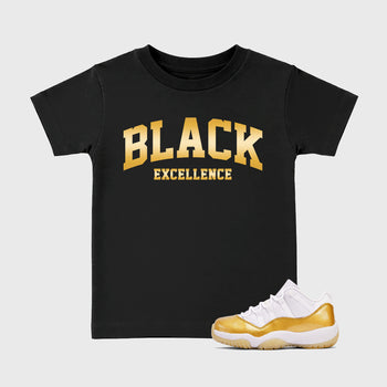 Sneaker match tees – Sneaker Tees To Match Air Jordan 11 Mother's Day Shoes – Varsity Black Excellence Kids T-Shirt Black 1