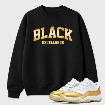 Sneaker match tees – Sneaker Tees To Match Air Jordan 11 Mother's Day Shoes – Varsity Black Excellence Tee Black 1