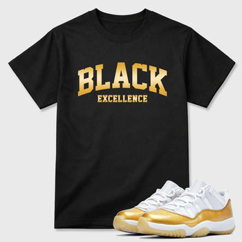 Sneaker match tees – Sneaker Tees To Match Air Jordan 11 Mother's Day Shoes – Varsity Black Excellence Tee Black 1
