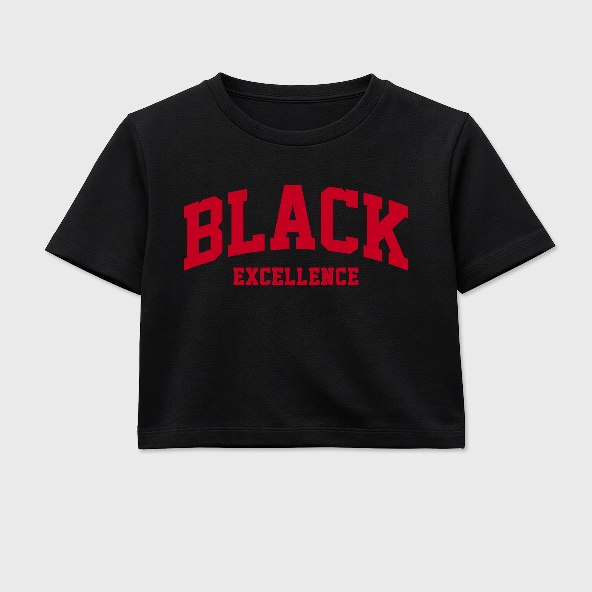 Sneakerfit Streetwear outfit, Sneaker Tees To Match Air Jordan 12 Bloodline – Varsity Black Excellence Crop T-Shirt Black 2