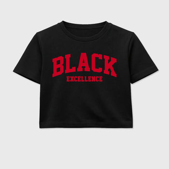 Sneakerfit Streetwear outfit, Sneaker Tees To Match Air Jordan 12 Bloodline – Varsity Black Excellence Crop T-Shirt Black 2