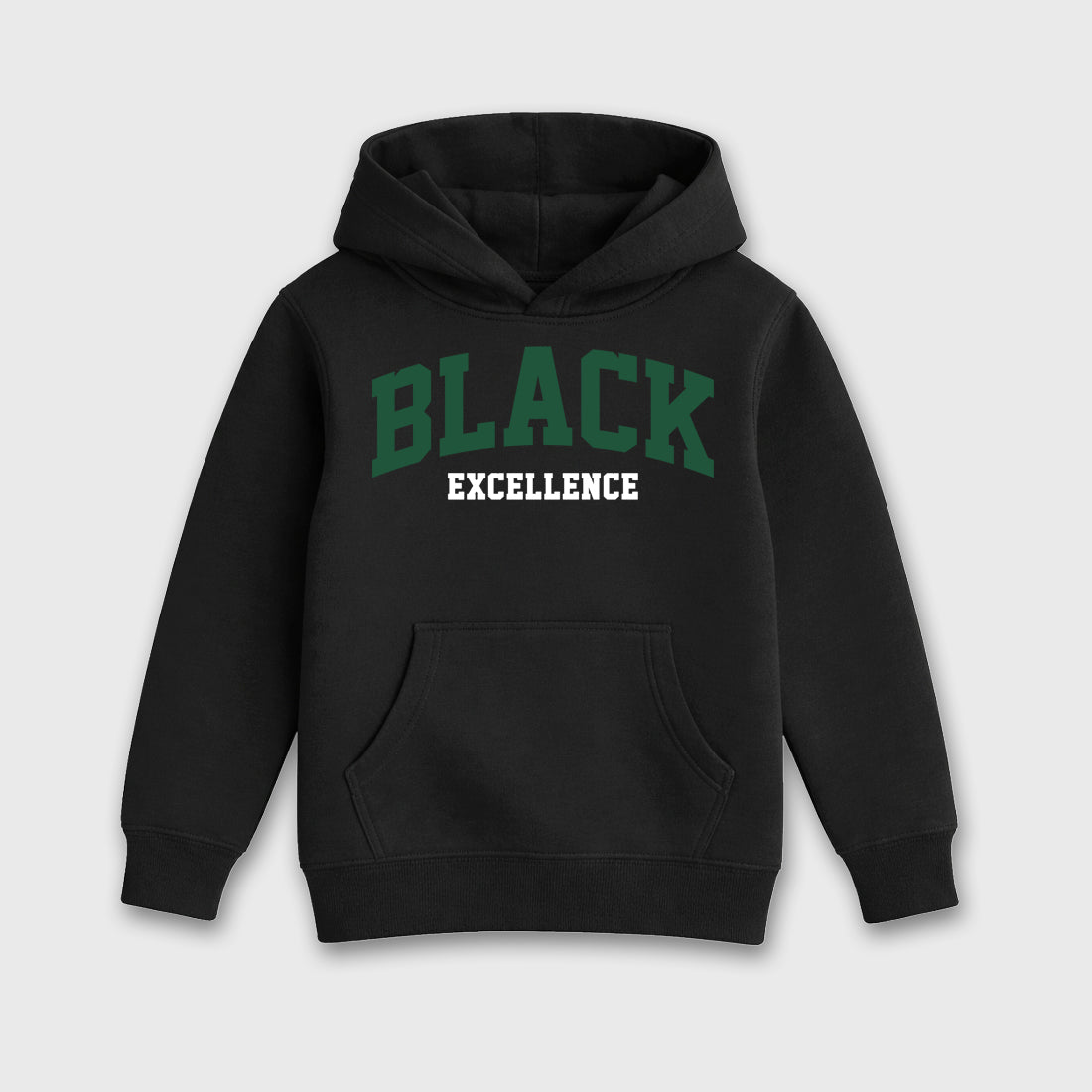Varsity Black Excellence Baby & Kids Graphic Hoodie featuring original artwork designed to match the Air Jordan 12 Summit Green. Black 2 Kids Graphic Sweater.