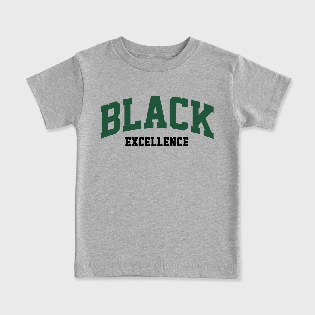 Varsity Black Excellence Baby & Kids Graphic T-Shirt featuring original artwork designed to match the Air Jordan 12 Summit Green. Heather Grey 2 Kids Graphic Tee.