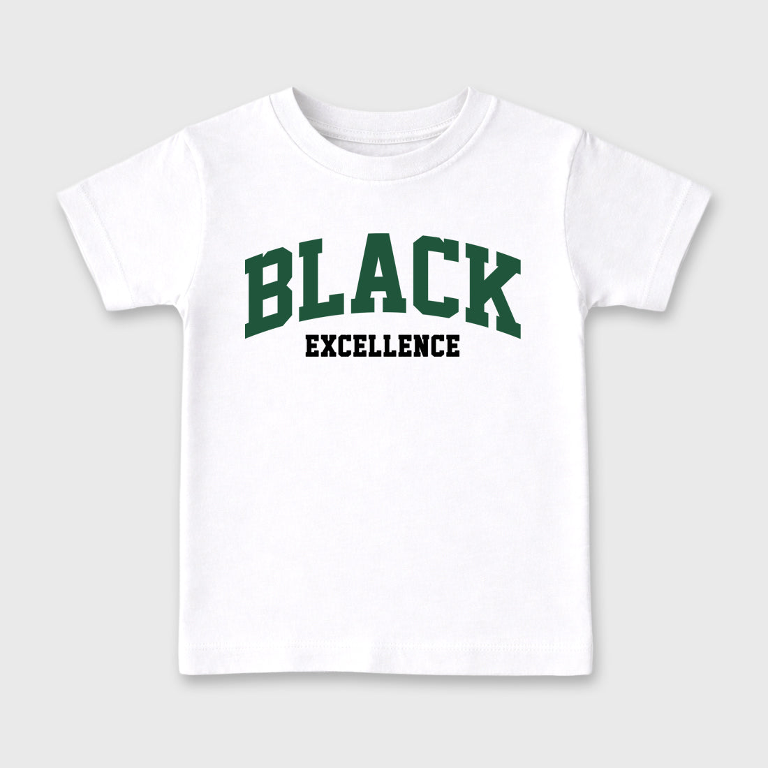 Varsity Black Excellence Baby & Kids Graphic T-Shirt featuring original artwork designed to match the Air Jordan 12 Summit Green. White 2 Kids Graphic Tee.