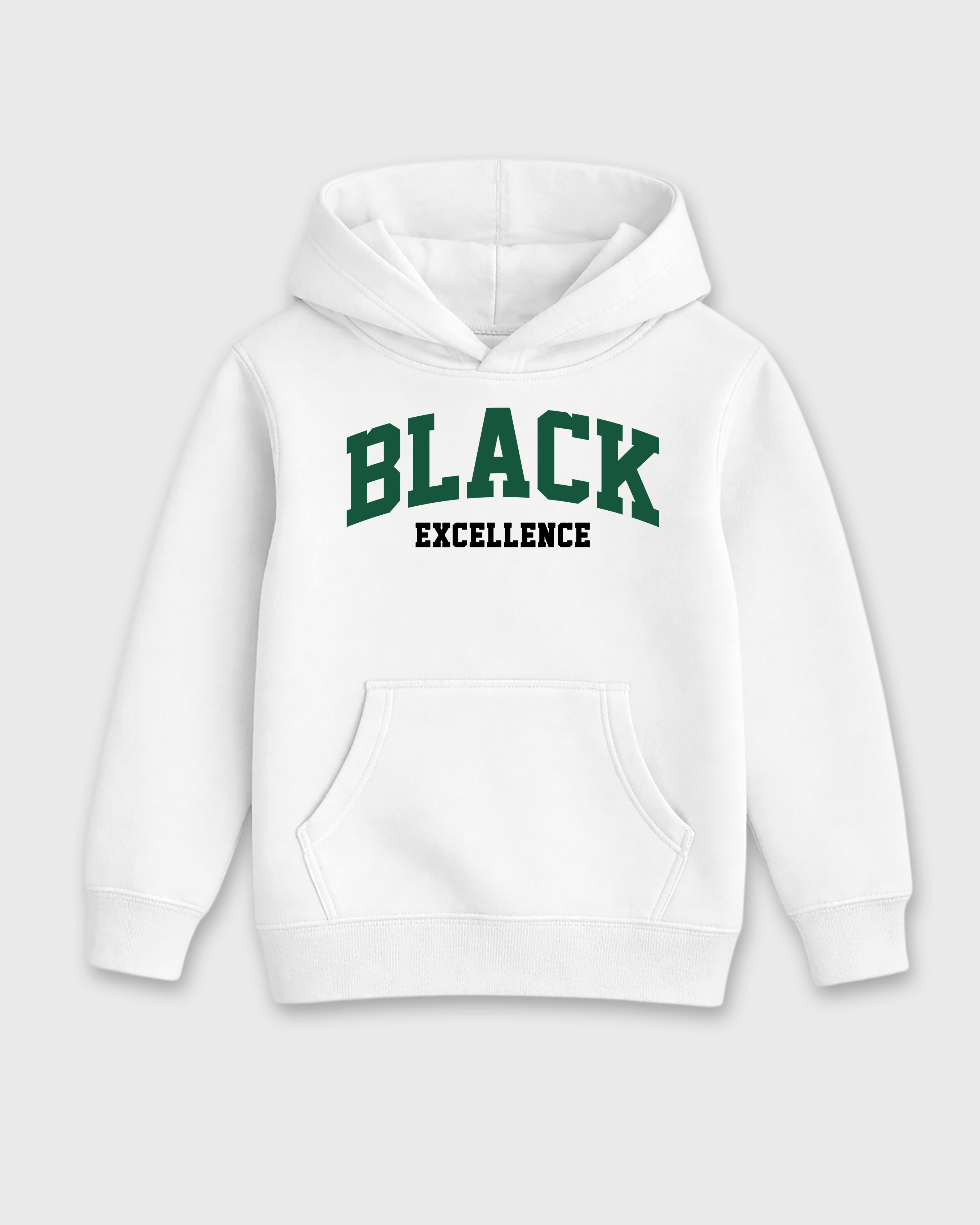 Varsity Black Excellence Baby & Kids Graphic Hoodie featuring original artwork designed to match the Air Jordan 14 Forest Green. White 2 Kids Graphic Sweater.