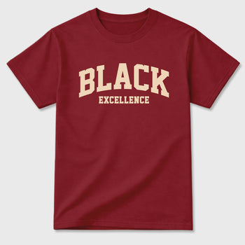 Varsity Black Excellence Graphic T-Shirt sneaker match tee designed for the Air Jordan 3 Bin 23, featuring coordinated color options for a perfect streetwear match. Cardinal 2 shirt.