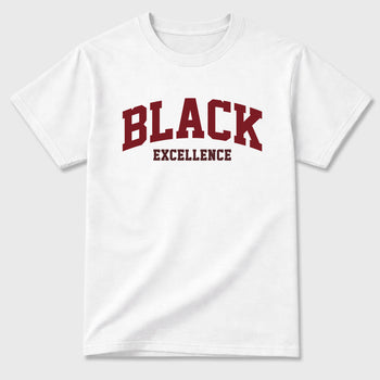 Varsity Black Excellence Graphic T-Shirt sneaker match tee designed for the Air Jordan 3 Bin 23, featuring coordinated color options for a perfect streetwear match. White 2 shirt.