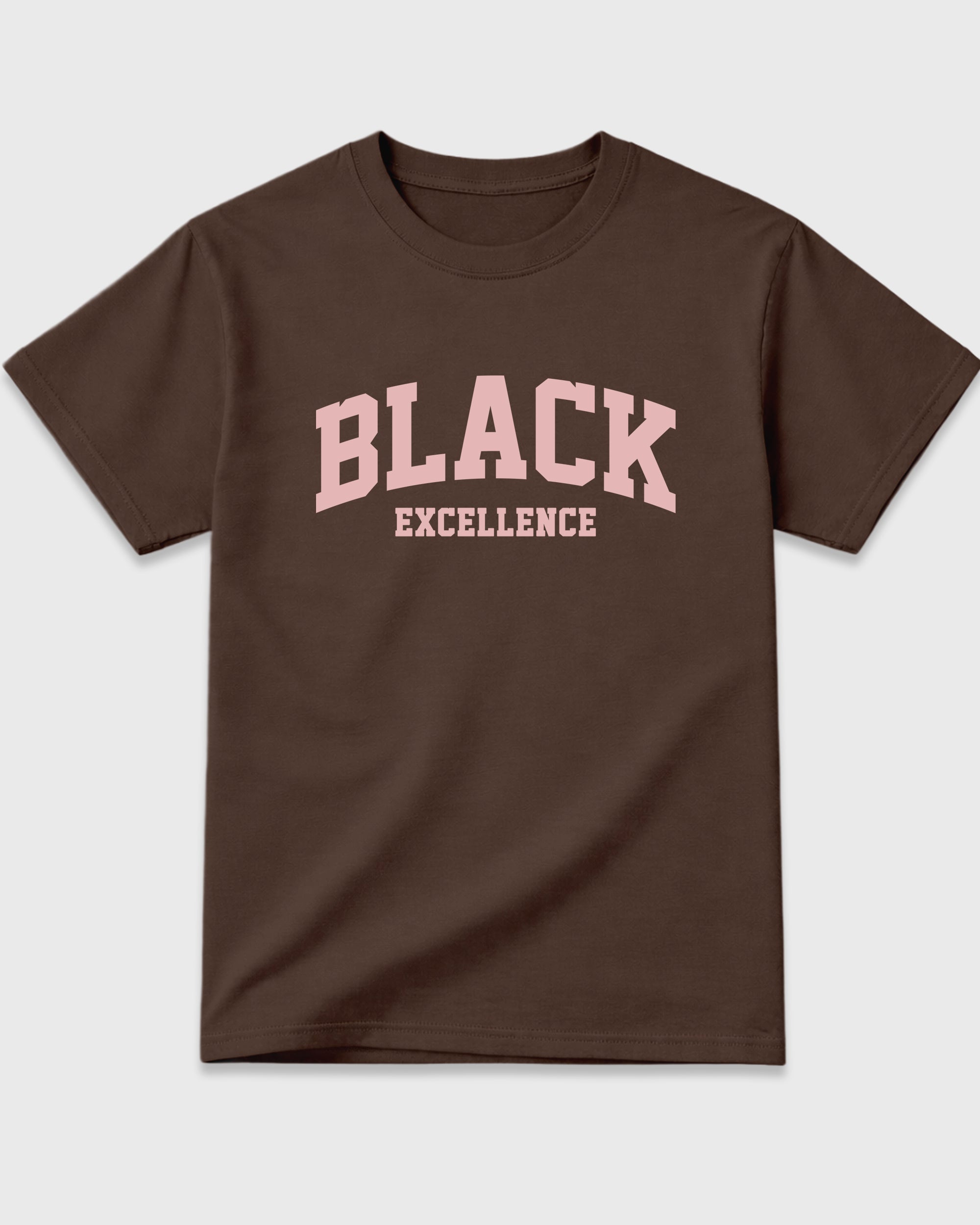 Varsity Black Excellence Graphic T-Shirt featuring original streetwear artwork designed to match the Air Jordan 3 Fireside. Dark Chocolate 2 Graphic T-Shirt.