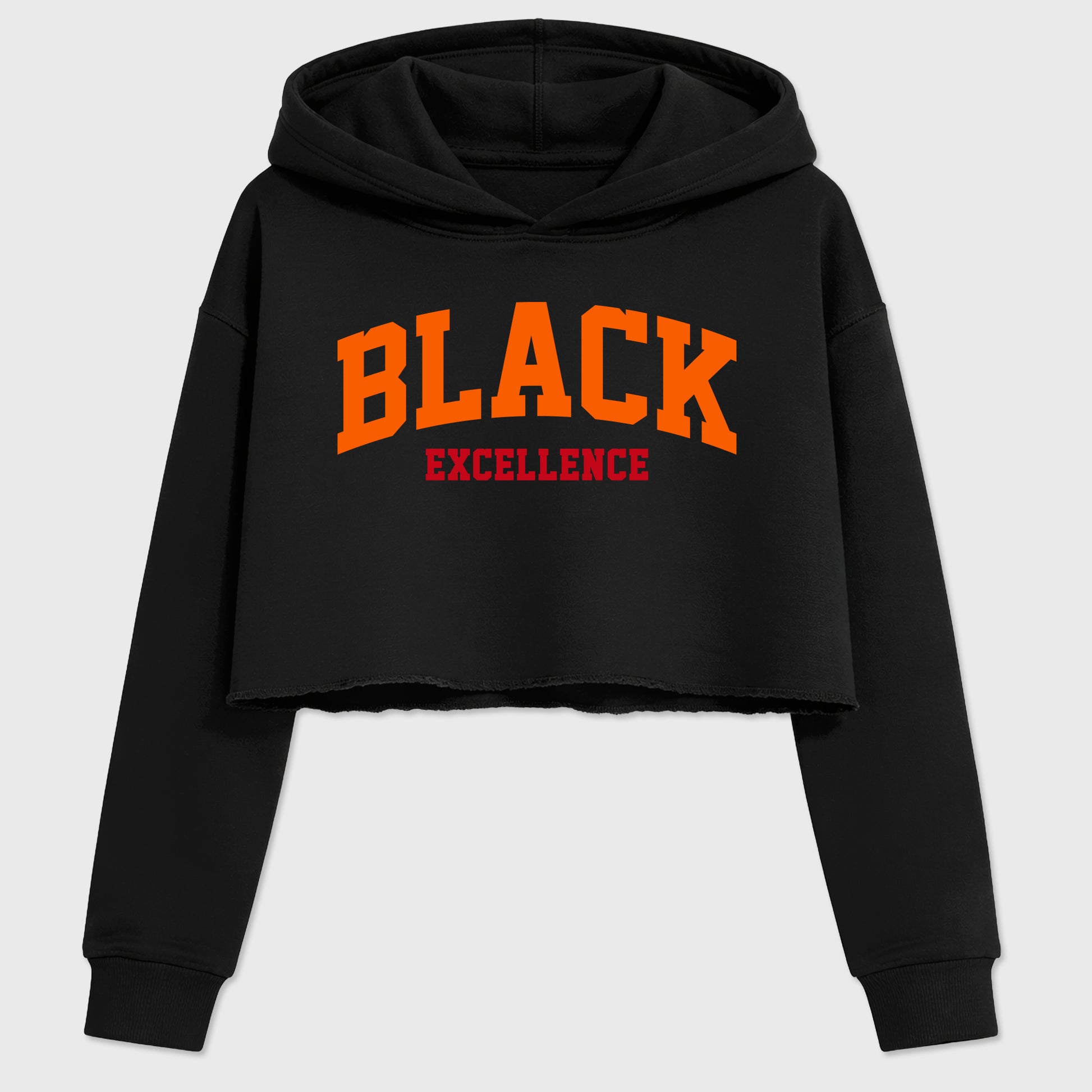 Sneaker match tees – Sneaker Tees To Match Air Jordan 3 Orange Citrus Shoes – Varsity Black Excellence Crop T-Shirt Black 2