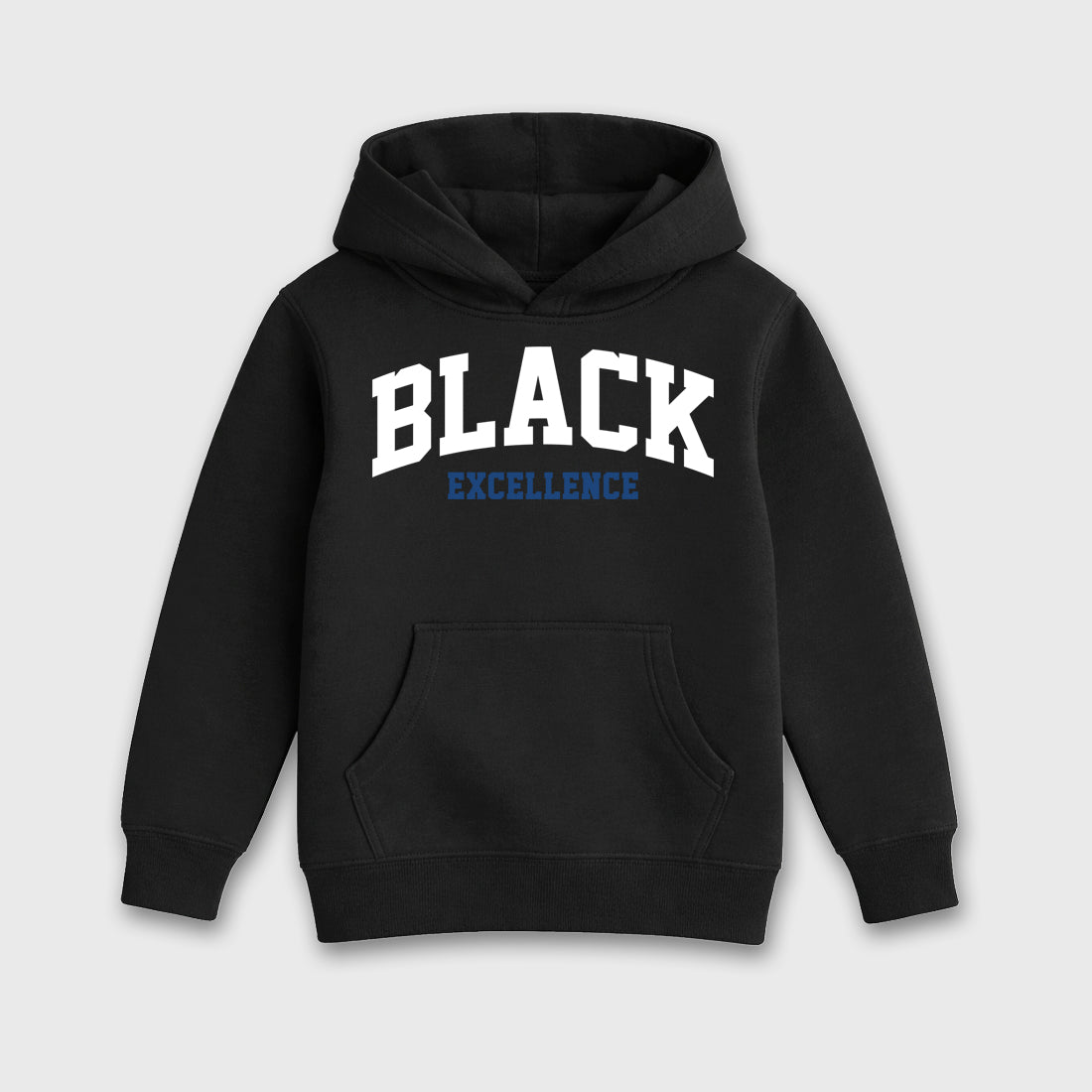 Varsity Black Excellence Baby & Kids Graphic Hoodie featuring original artwork designed to match the Air Jordan 3 True Blue. Black 2 Kids Graphic Sweater.