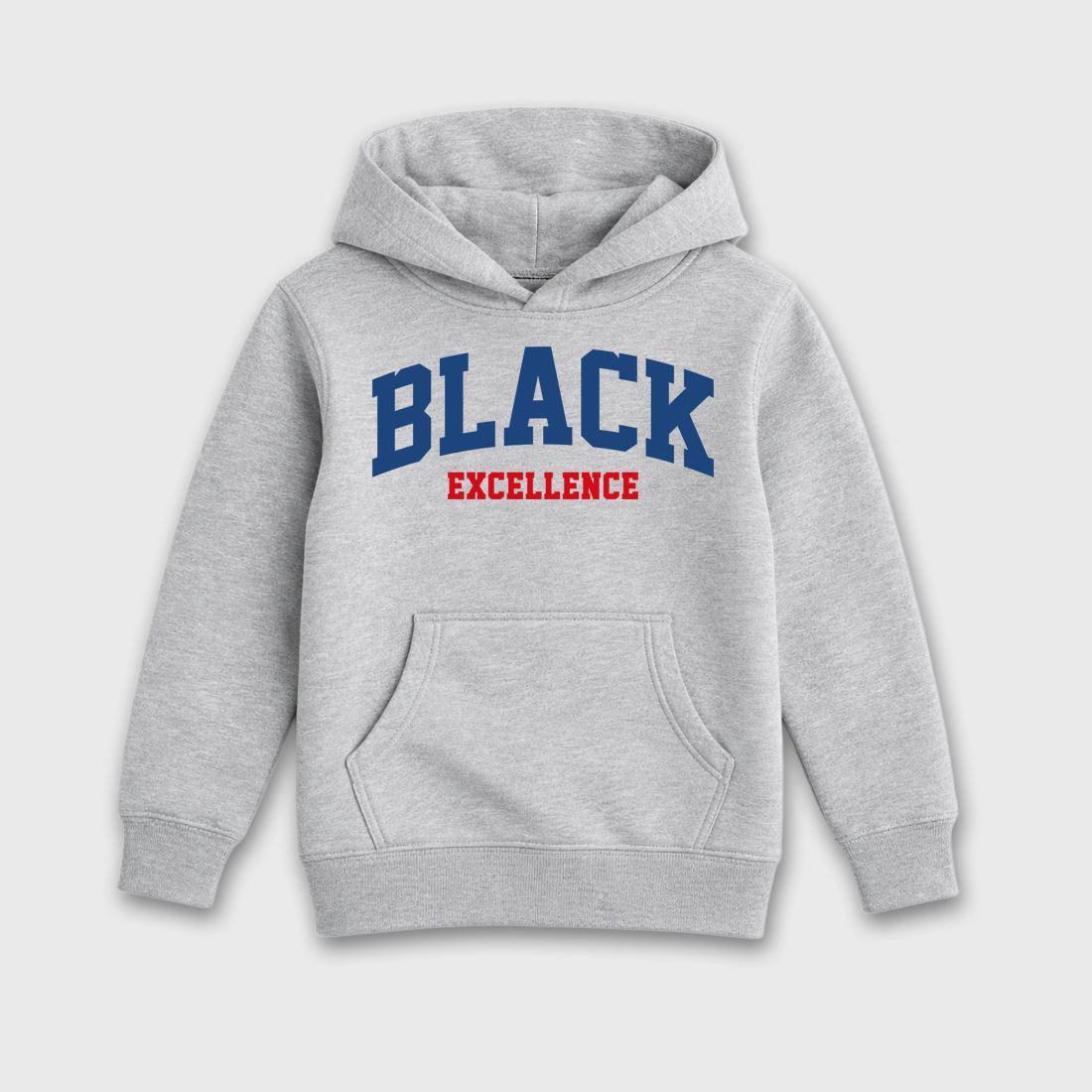 Varsity Black Excellence Baby & Kids Graphic Hoodie featuring original artwork designed to match the Air Jordan 3 True Blue. Heather Grey 2 Kids Graphic Sweater.