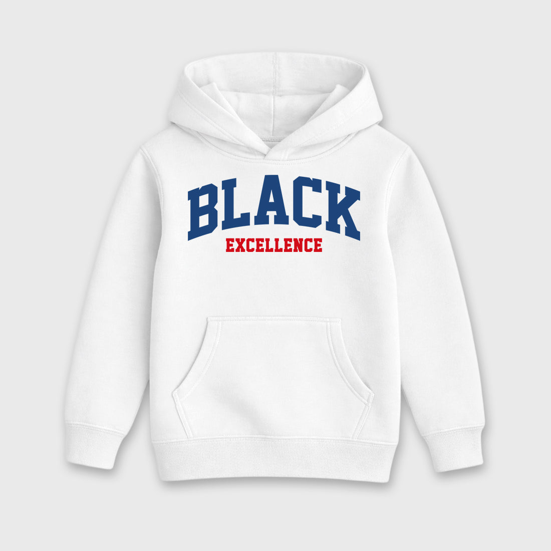 Varsity Black Excellence Baby & Kids Graphic Hoodie featuring original artwork designed to match the Air Jordan 3 True Blue. White 2 Kids Graphic Sweater.