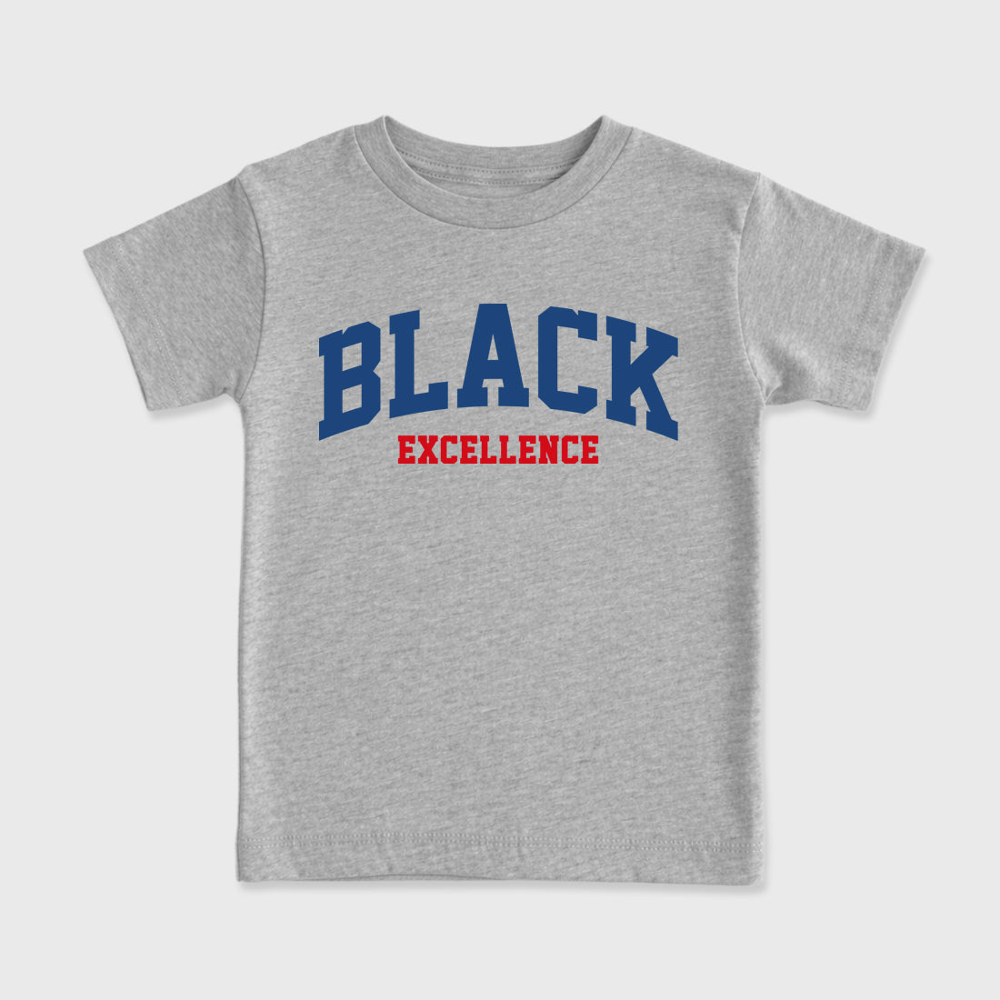 Varsity Black Excellence Baby & Kids Graphic T-Shirt featuring original artwork designed to match the Air Jordan 3 True Blue. Heather Grey 2 Kids Graphic Tee.