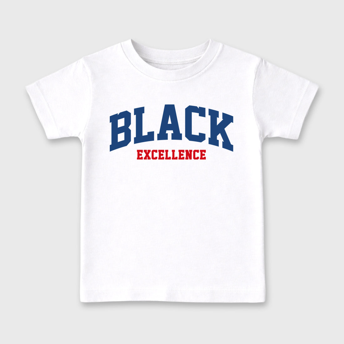 Varsity Black Excellence Baby & Kids Graphic T-Shirt featuring original artwork designed to match the Air Jordan 3 True Blue. White 2 Kids Graphic Tee.