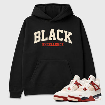 Sneaker match tees – Sneaker Tees To Match Air Jordan 4 Brick After Brick Shoes – Varsity Black Excellence Tee Black 1
