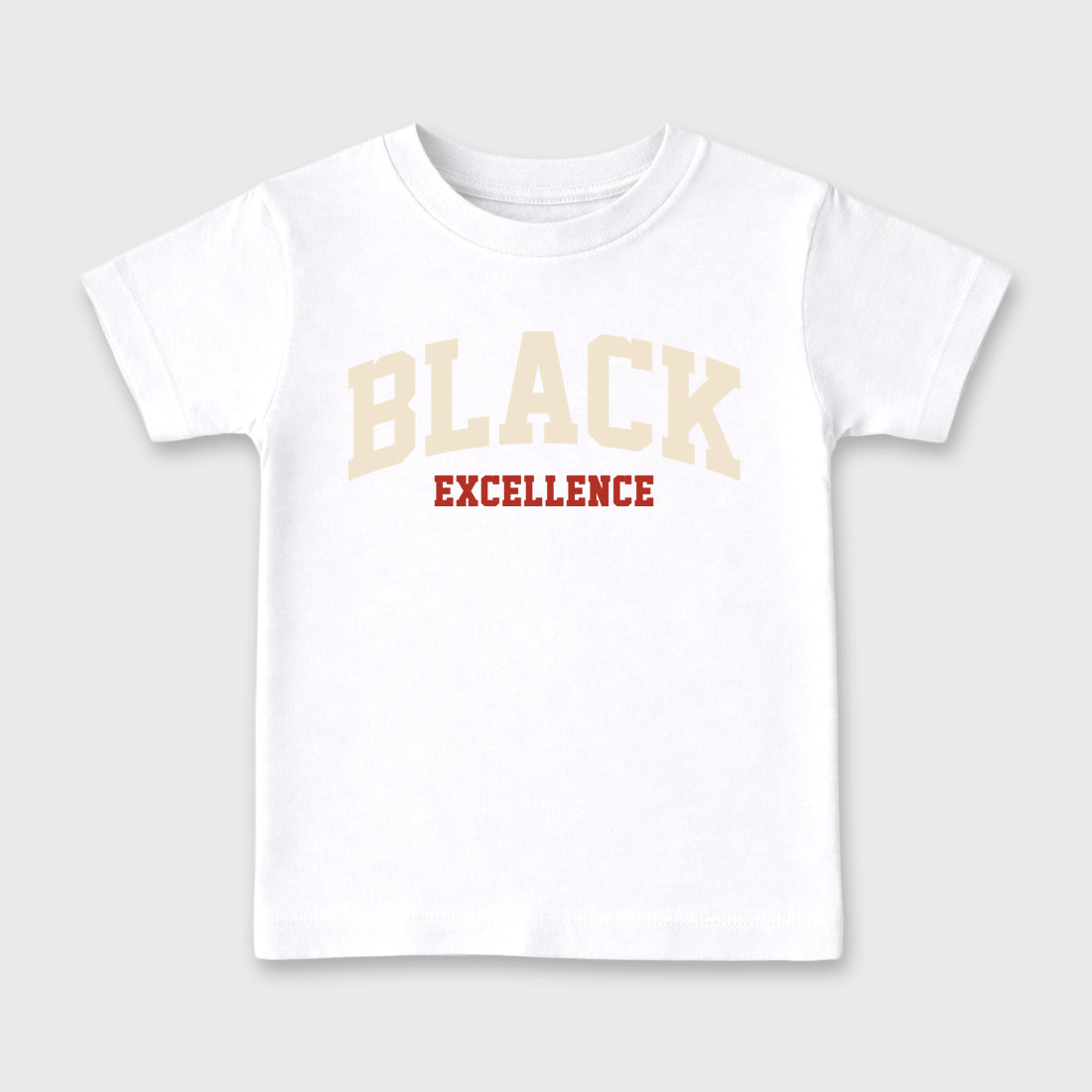Sneaker match tees – Sneaker Tees To Match Air Jordan 4 Brick After Brick Shoes – Varsity Black Excellence Kids T-Shirt White 2