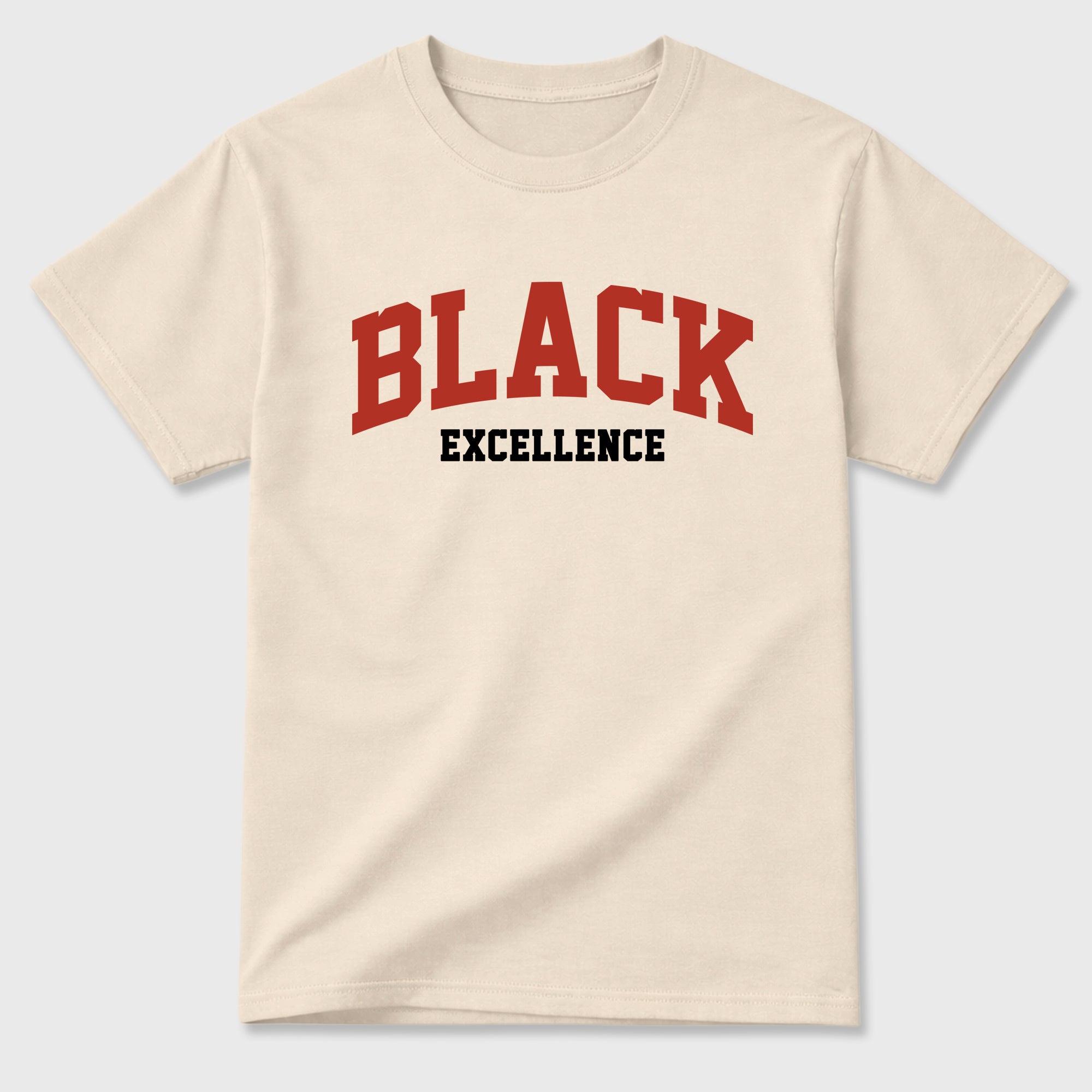 Sneaker match tees – Sneaker Tees To Match Air Jordan 4 Brick After Brick Shoes – Varsity Black Excellence Tee Natural 2