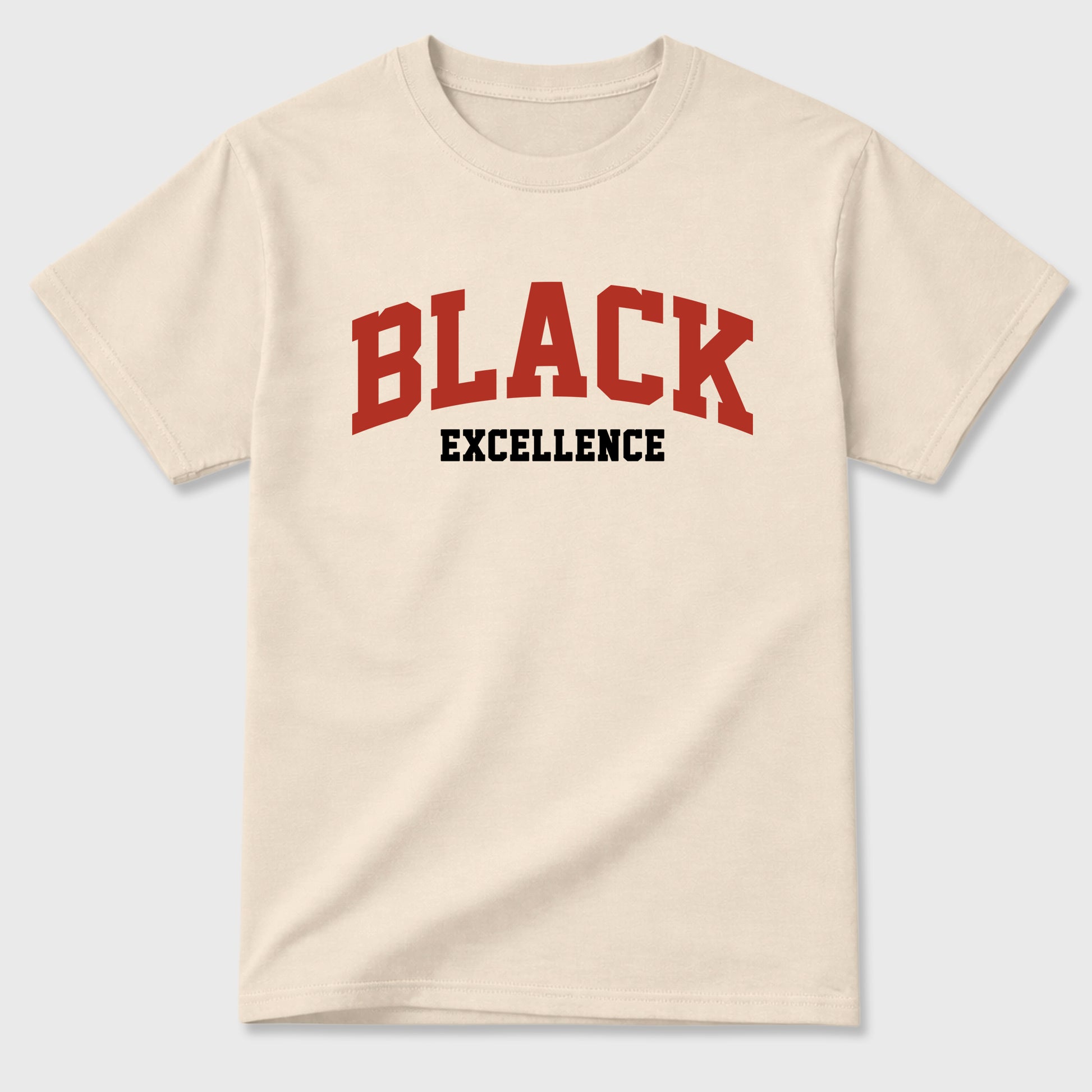 Sneaker match tees – Sneaker Tees To Match Air Jordan 4 Brick After Brick Shoes – Varsity Black Excellence Tee Natural 2