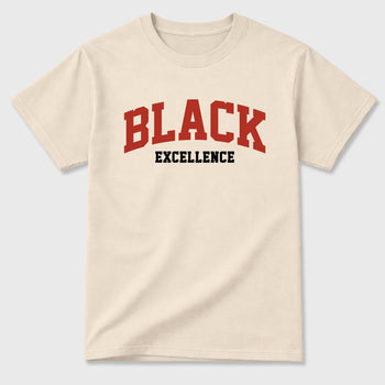 Sneaker match tees – Sneaker Tees To Match Air Jordan 4 Brick After Brick Shoes – Varsity Black Excellence Tee Natural 2