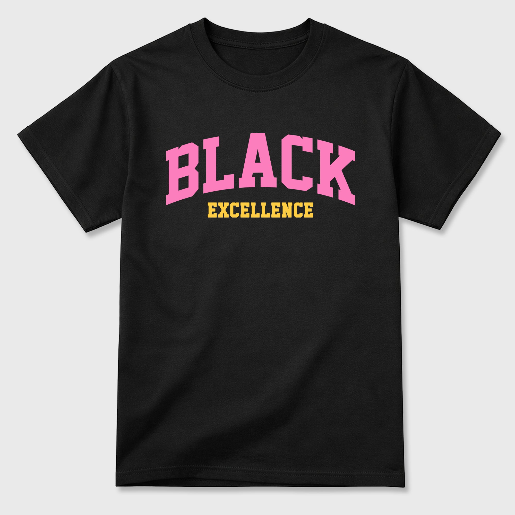 Varsity Black Excellence Graphic T-Shirt featuring original streetwear artwork designed to match the Air Jordan 4 Comic. Black 2 Graphic T-Shirt.