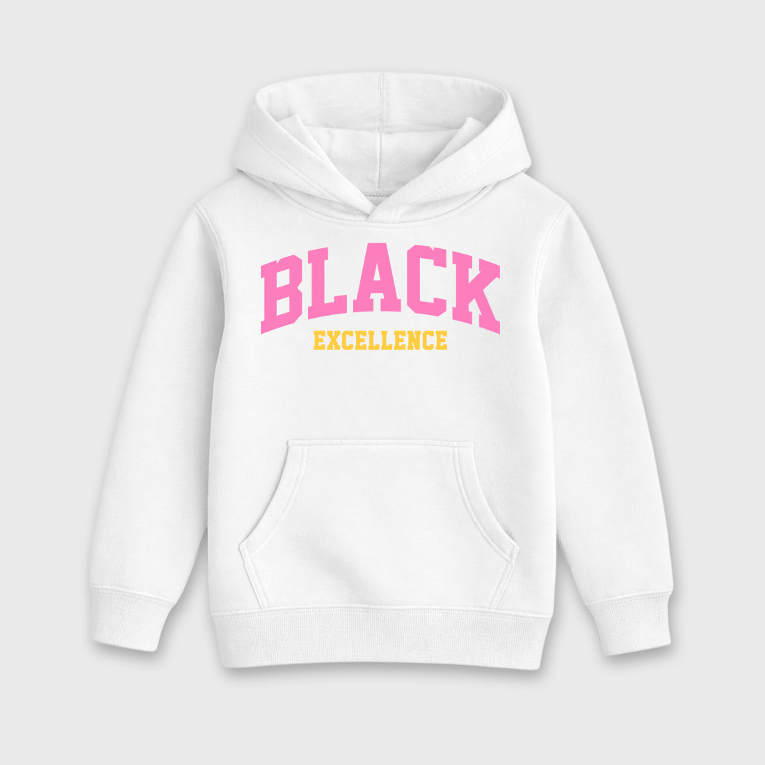 Varsity Black Excellence Baby & Kids Graphic Hoodie featuring original artwork designed to match the Air Jordan 4 Comic. White 2 Kids Graphic Sweater.