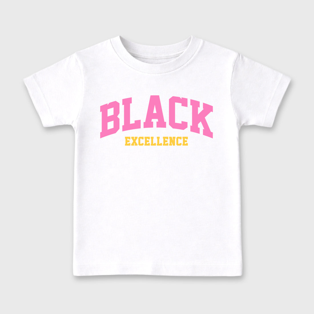 Varsity Black Excellence Baby & Kids Graphic T-Shirt featuring original artwork designed to match the Air Jordan 4 Comic. White 2 Kids Graphic Tee.