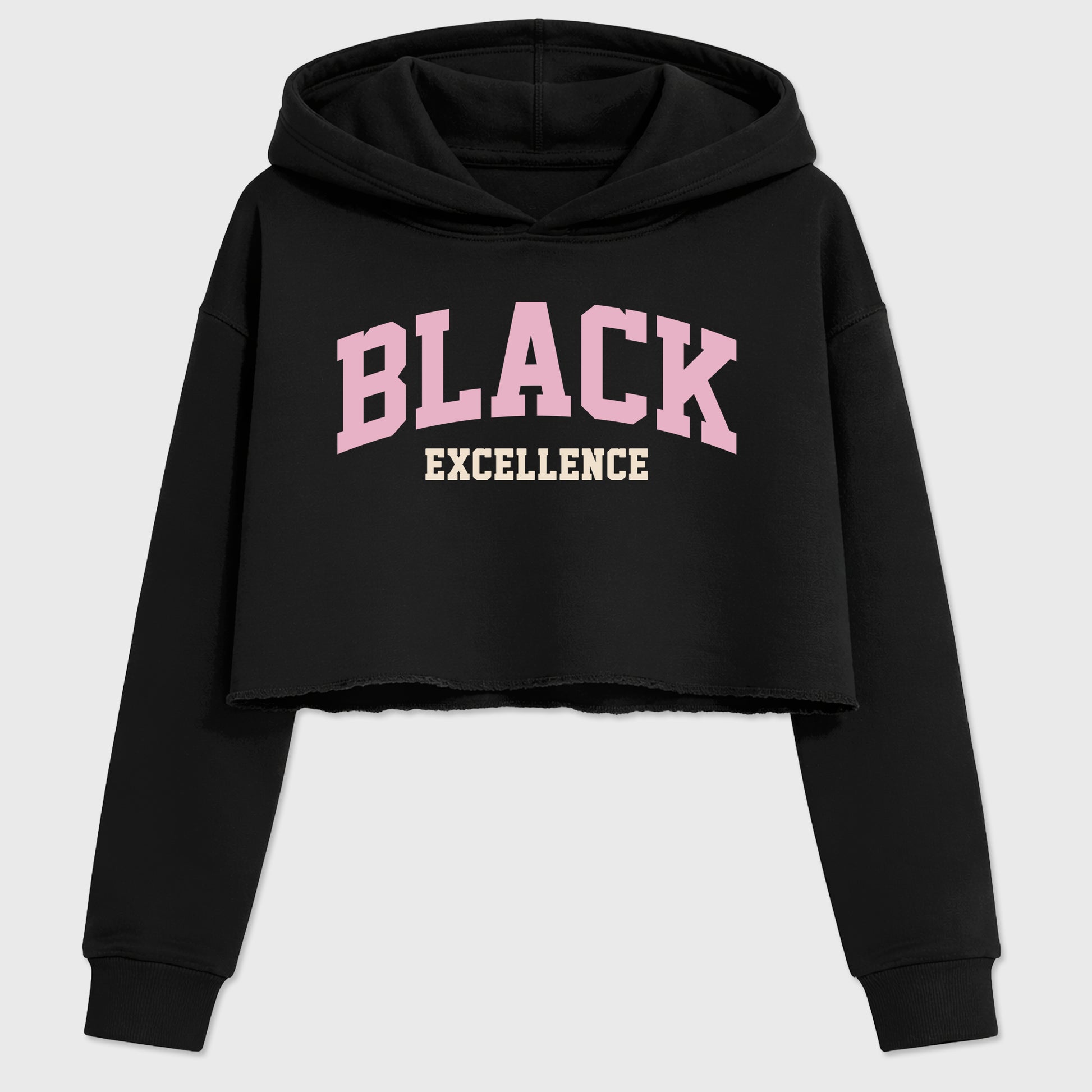 Sneaker match tees – Sneaker Tees To Match Air Jordan 4 Iced Carmine Shoes – Varsity Black Excellence Crop T-Shirt Black 2