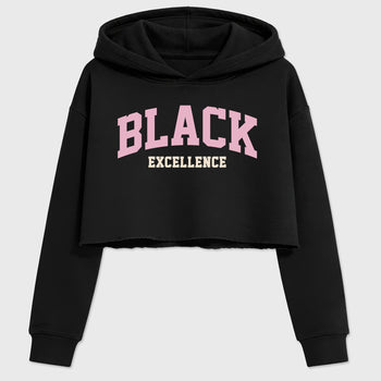 Sneaker match tees – Sneaker Tees To Match Air Jordan 4 Iced Carmine Shoes – Varsity Black Excellence Crop T-Shirt Black 2