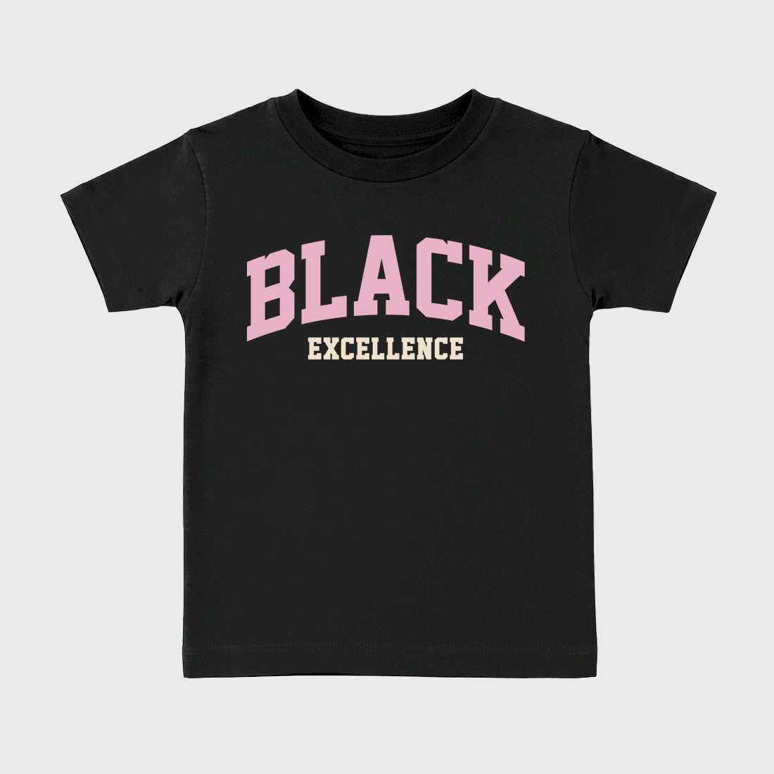 Sneaker match tees – Sneaker Tees To Match Air Jordan 4 Iced Carmine Shoes – Varsity Black Excellence Kids T-Shirt Black 2