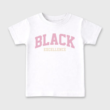 Sneaker match tees – Sneaker Tees To Match Air Jordan 4 Iced Carmine Shoes – Varsity Black Excellence Kids T-Shirt White 2