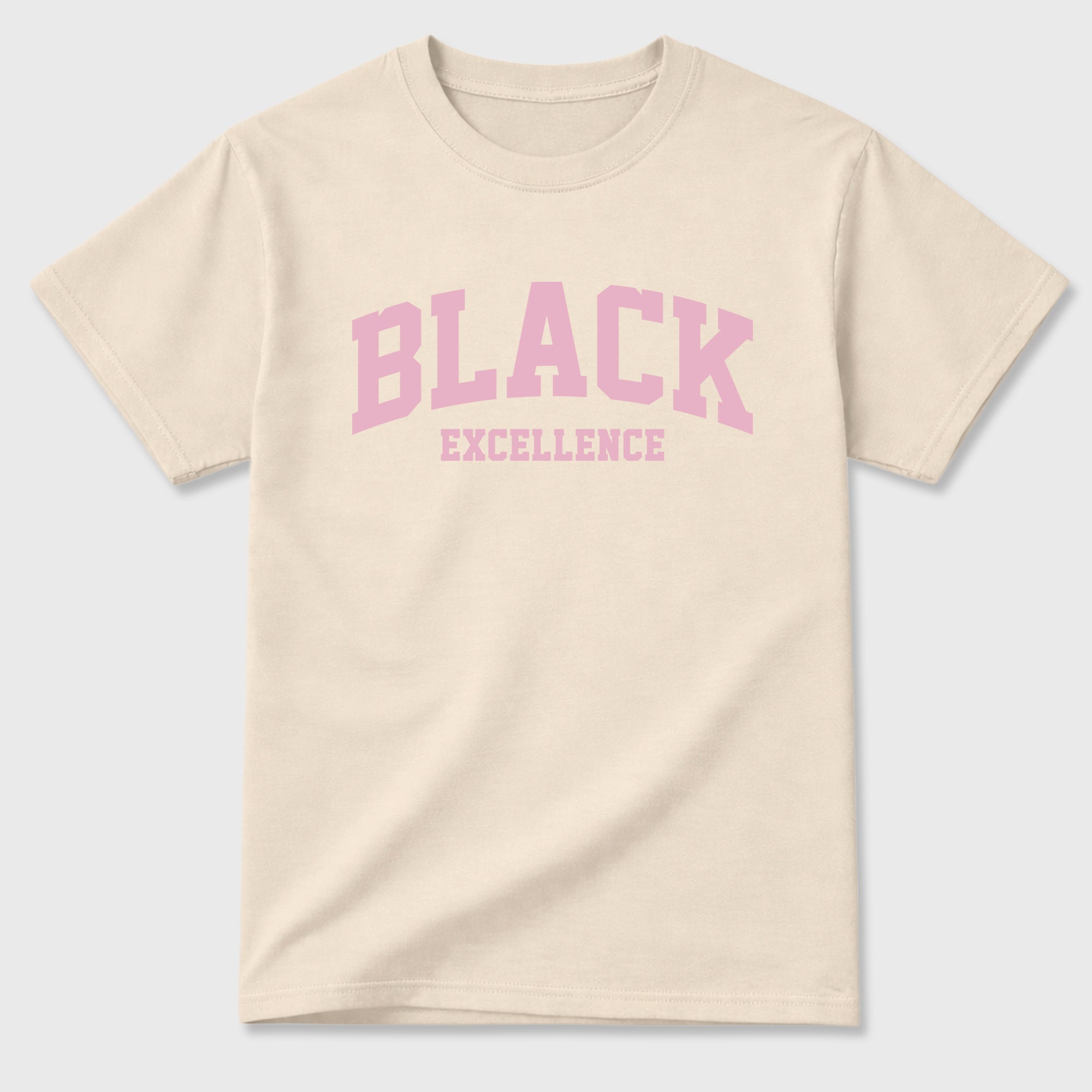 Sneaker match tees – Sneaker Tees To Match Air Jordan 4 Iced Carmine Shoes – Varsity Black Excellence Tee Natural 2