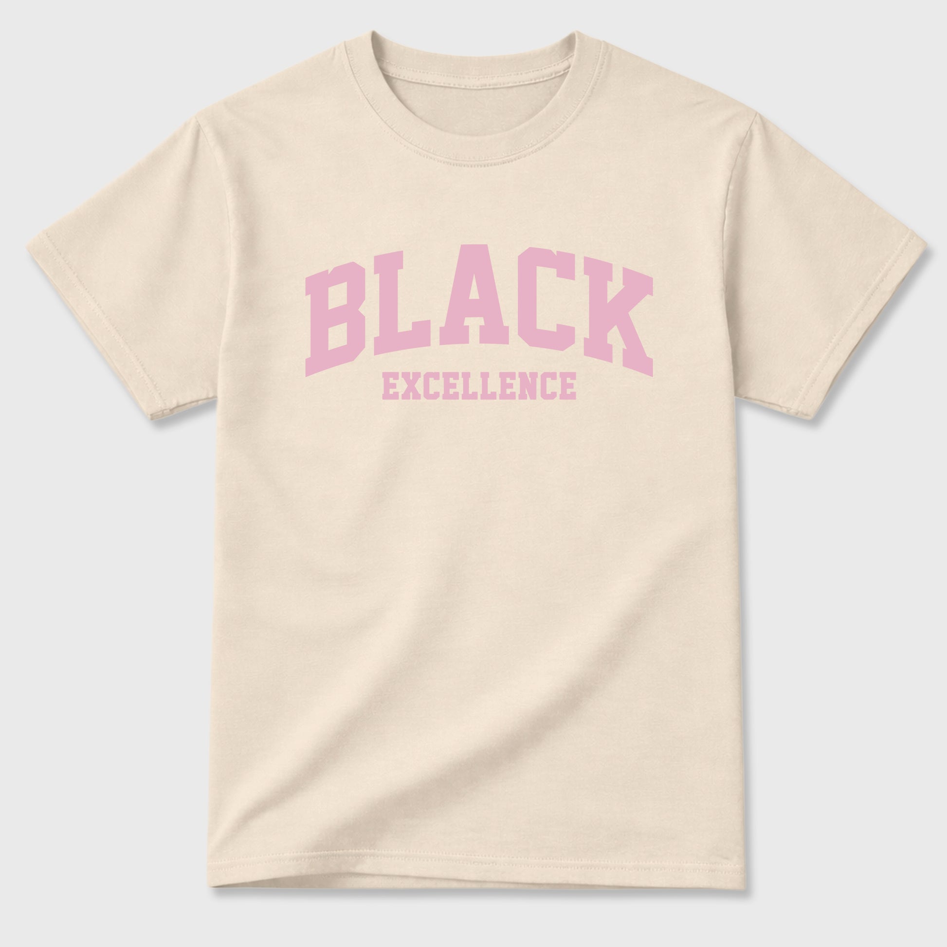 Sneaker match tees – Sneaker Tees To Match Air Jordan 4 Iced Carmine Shoes – Varsity Black Excellence Tee Natural 2