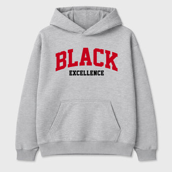 Varsity Black Excellence Graphic T-Shirt sneaker match tee designed for the Air Jordan 4 Toro Bravo, featuring coordinated color options for a perfect streetwear match. Heather Grey 2 shirt.