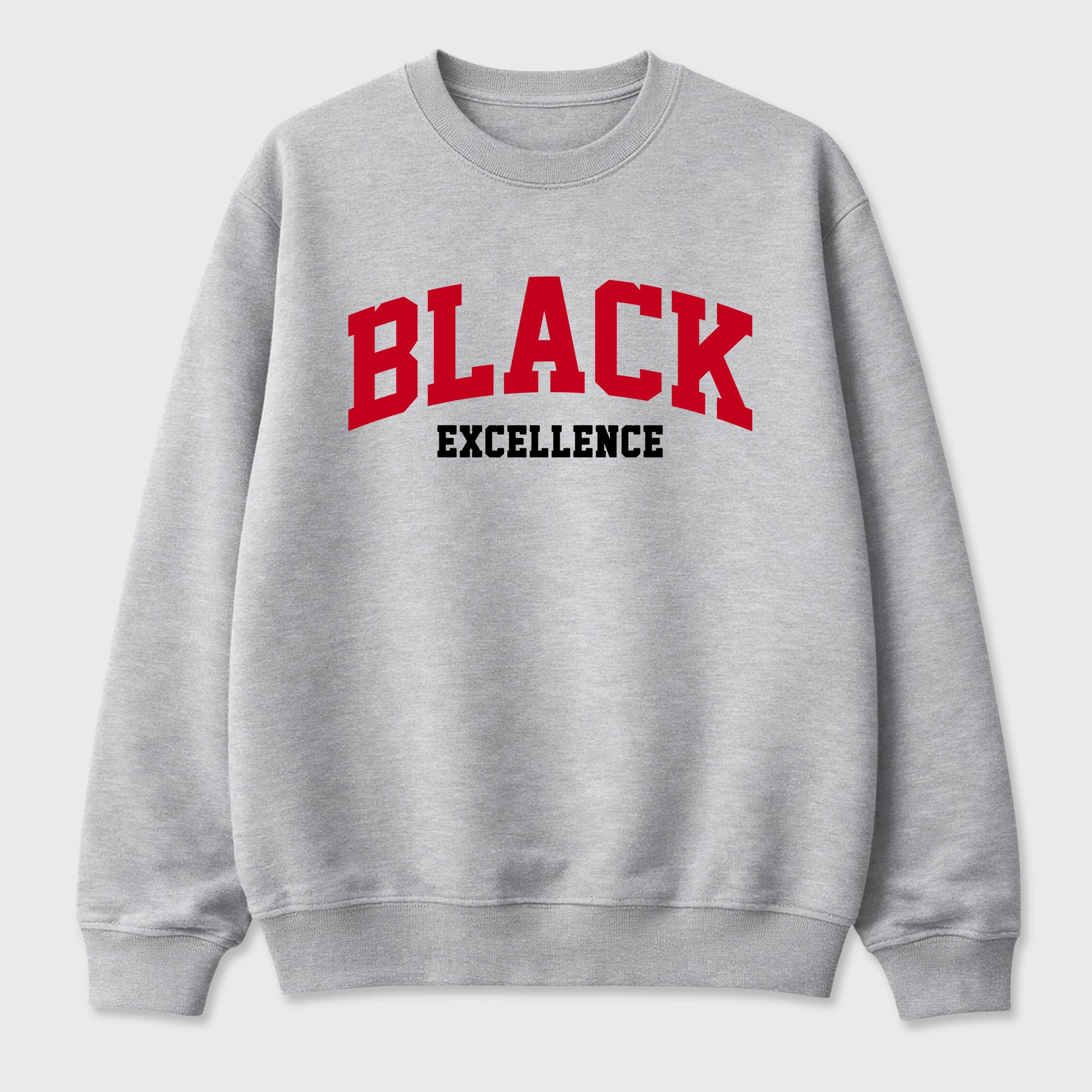 Varsity Black Excellence Graphic T-Shirt sneaker match tee designed for the Air Jordan 4 Toro Bravo, featuring coordinated color options for a perfect streetwear match. Heather Grey 2 shirt.