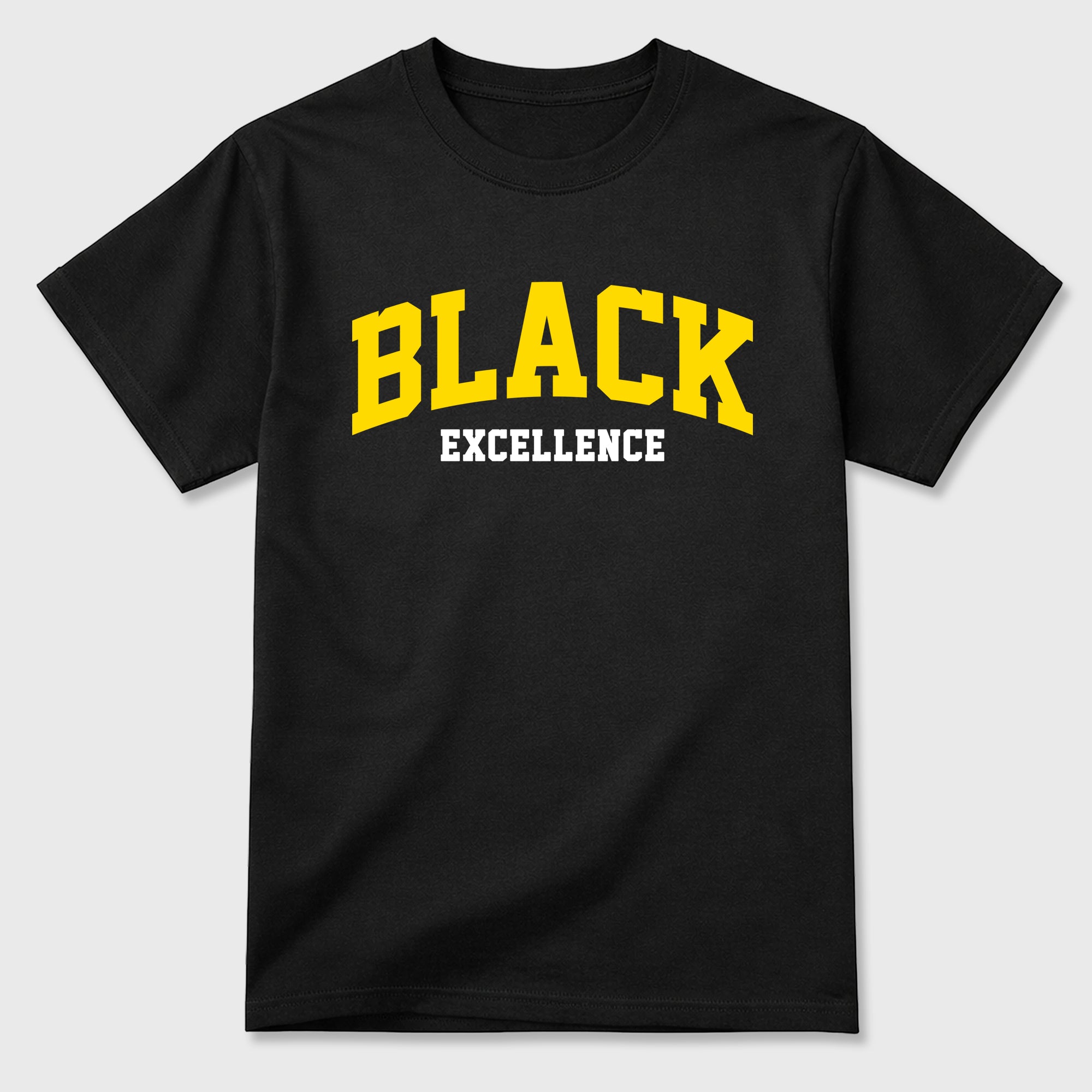 Varsity Black Excellence Graphic T-Shirt featuring original streetwear artwork designed to match the Air Jordan 4 Tour Yellow. Black 2 Graphic T-Shirt.