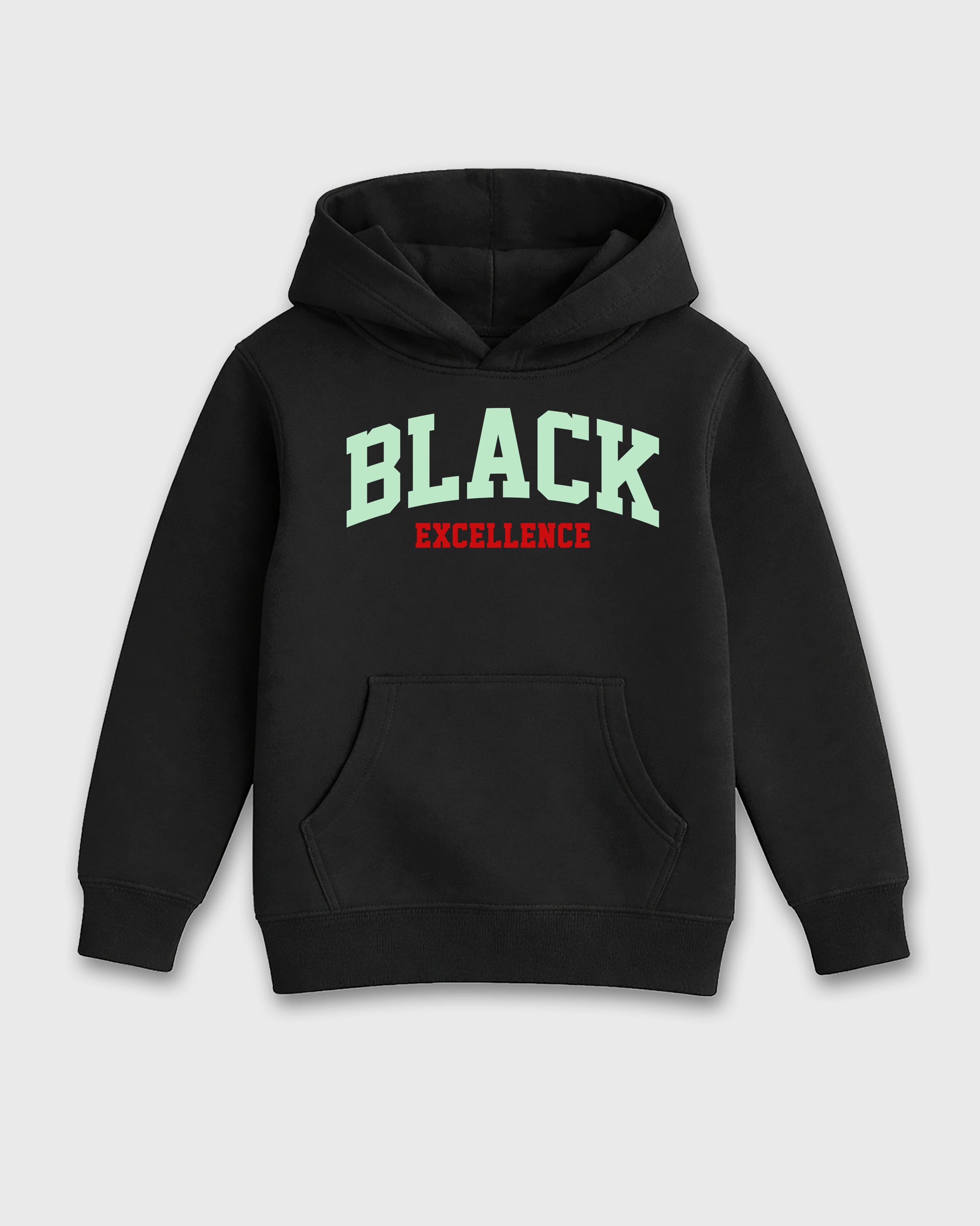 Varsity Black Excellence Baby & Kids Graphic Hoodie featuring original artwork designed to match the Air Jordan 5 Halloween. Black 2 Kids Graphic Sweater.