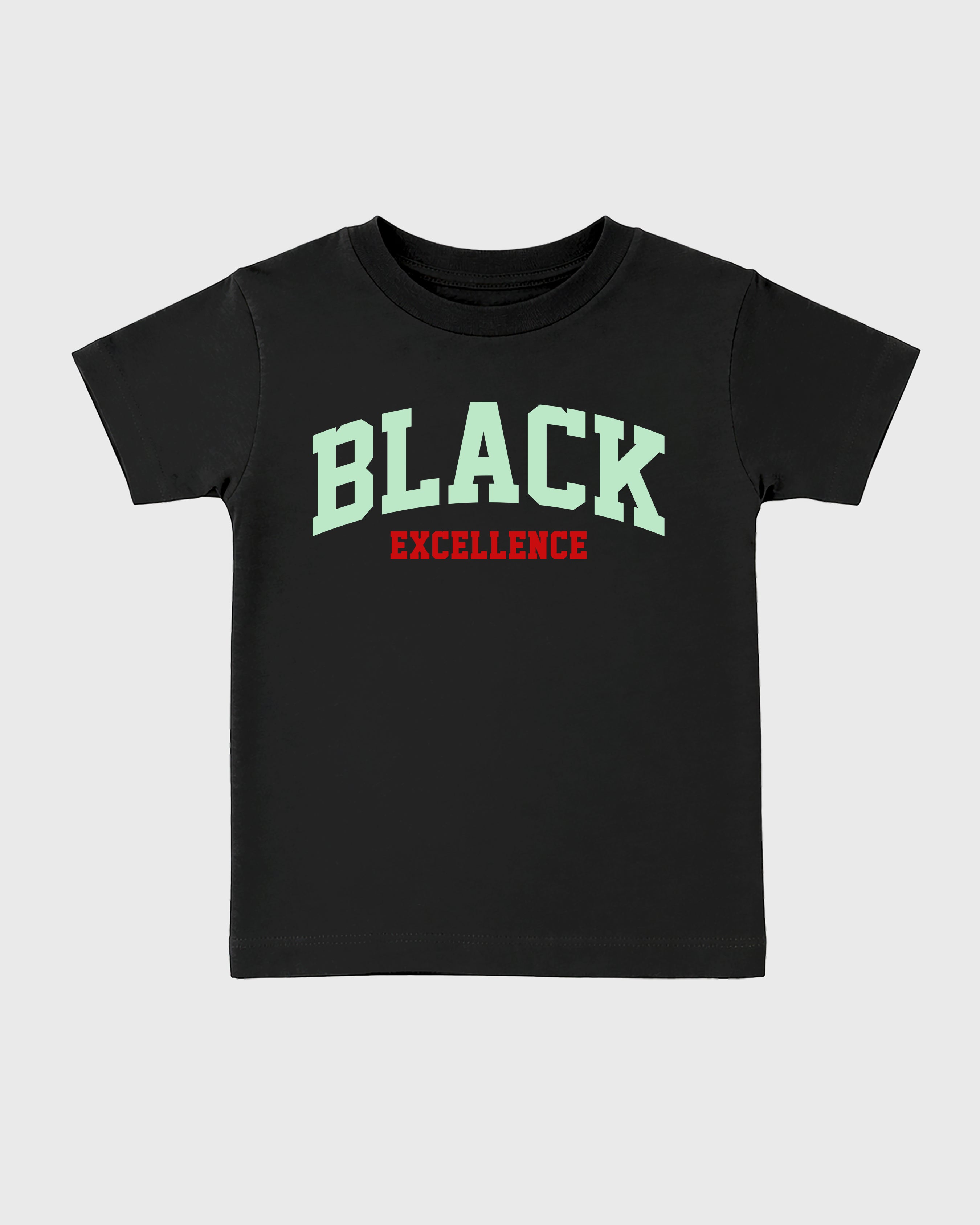 Varsity Black Excellence Baby & Kids Graphic T-Shirt featuring original artwork designed to match the Air Jordan 5 Halloween. Black 2 Kids Graphic Tee.